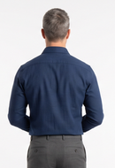 Camisa Social Masculina Lisa Premium - Azul Marinho