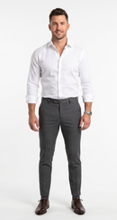 Camisa Social Masculina Lisa Premium - branco