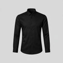 Camisa Social Masculina Lisa Premium - preta