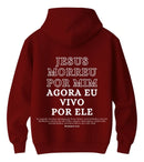 Moletom Canguru "Jesus Morreu Por Mim"