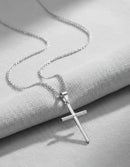 Corrente Masculino Aço Inox Cruz Crucifixo