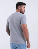 Camiseta Masculina Premium 100% algodão - Cinza