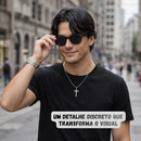 Corrente Masculino Aço Inox Cruz Crucifixo