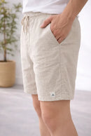 Short De Linho Masculino Bermuda Praia