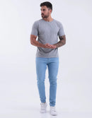 Camiseta Masculina Premium 100% algodão - Cinza