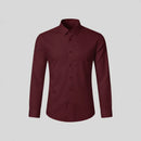 Camisa Social Masculina Lisa Premium - Vinho