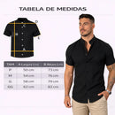 Camisa Social Minimalist Gola Padre Manga Curta - Branca