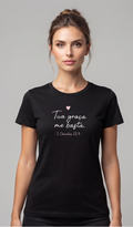Camiseta feminina "Tua Graça Me Basta"