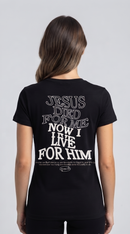 Camiseta feminina "Jesus Died For Me"