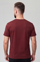 Camiseta Masculina Premium 100% algodão - bordo