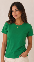 Camiseta feminina  Premium 100% algodão - verde