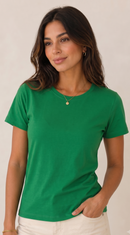 Camiseta feminina  Premium 100% algodão - verde
