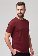 Camiseta Masculina Premium 100% algodão - bordo