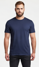 Camiseta Masculina Premium 100% algodão - Azul Marinho
