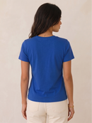 Camiseta feminina  Premium 100% algodão - Azul Royal